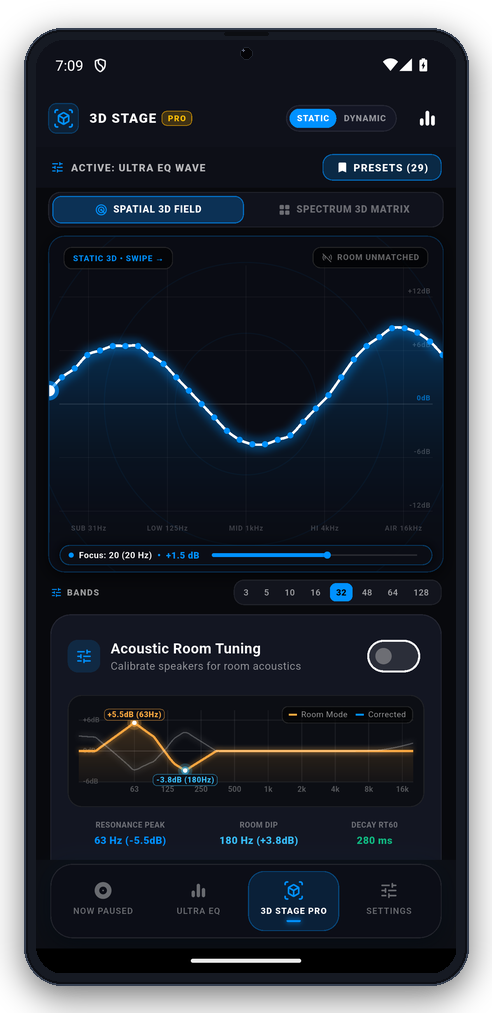 Ultra EQ 3D Spatial Stage Mockup